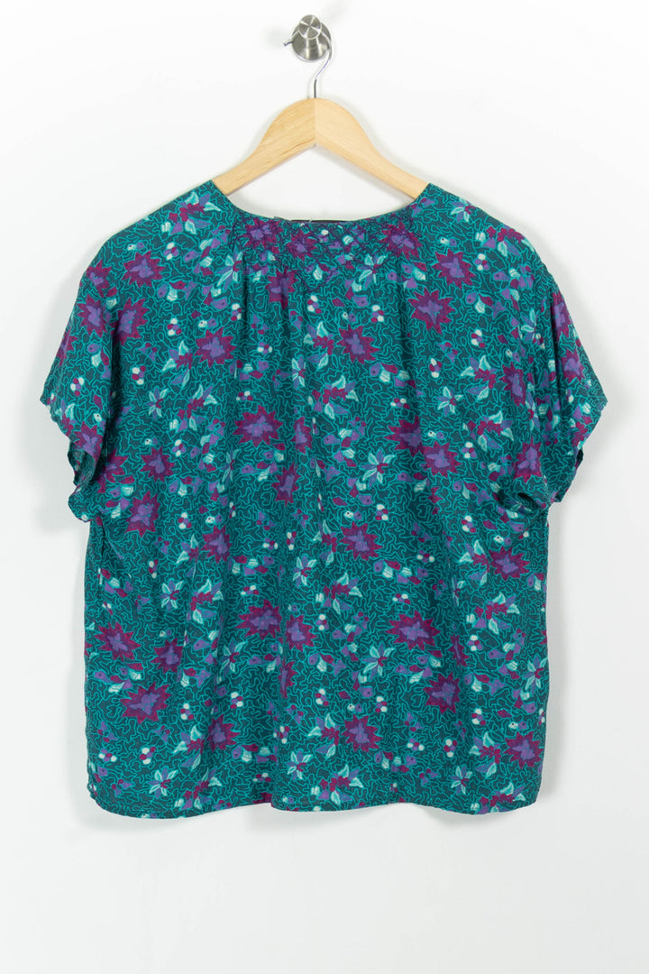 Blouse Bleue et Violette - Taille XXL/44 de la marque La Fée Maraboutée | PARAD100586 - Vendu par Paradigme - Image 4