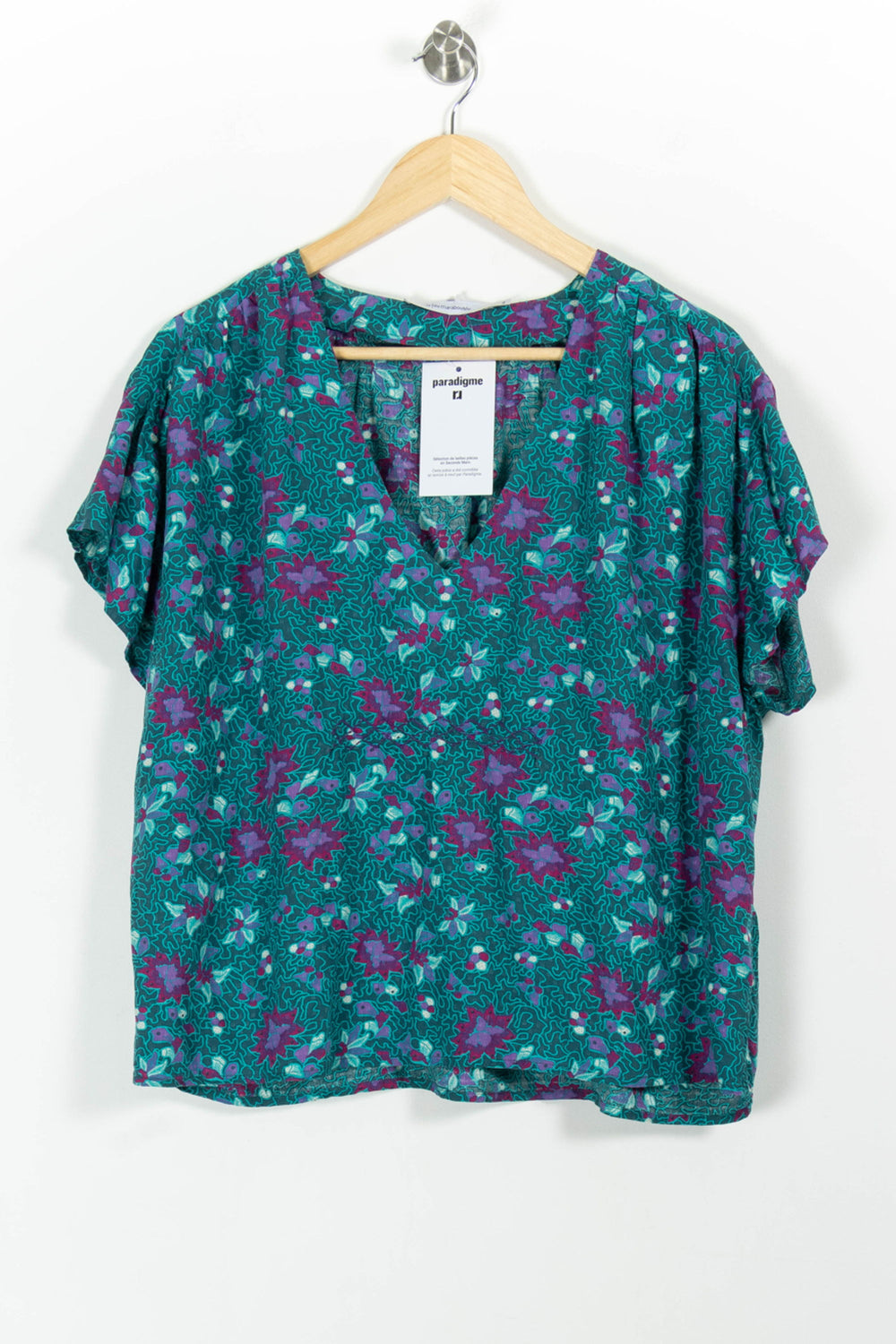 Blouse Bleue et Violette - Taille XXL/44 de la marque La Fée Maraboutée | PARAD100586 - Vendu par Paradigme - Image 2
