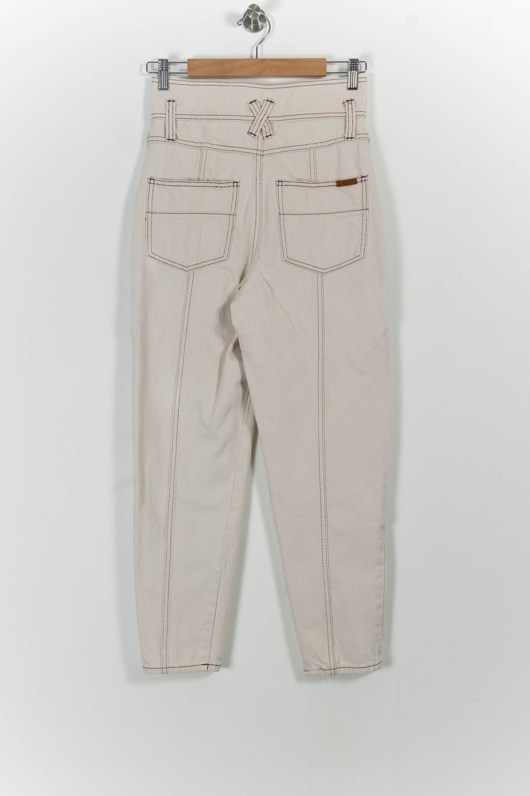 Pantalon Beige - Taille S/36 de la marque Claudie Pierlot | PARAD100587 - Vendu par Paradigme - Image 4