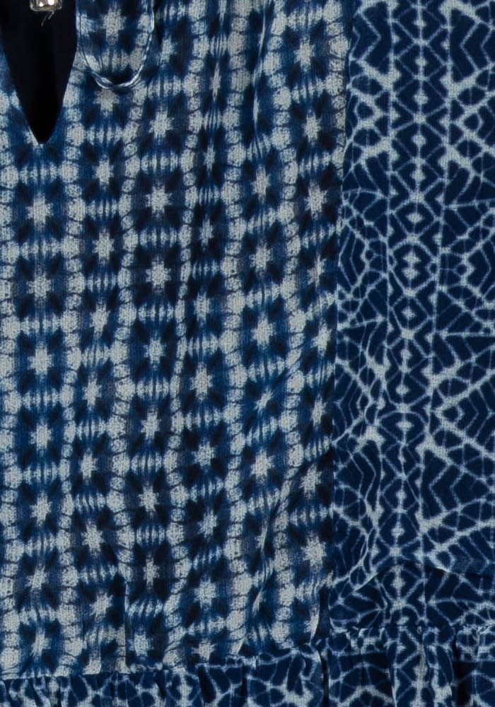 Blouse Bleu et Blanc - Taille XXL/44 de la marque La Fée Maraboutée | PARAD100589 - Vendu par Paradigme - Image 3