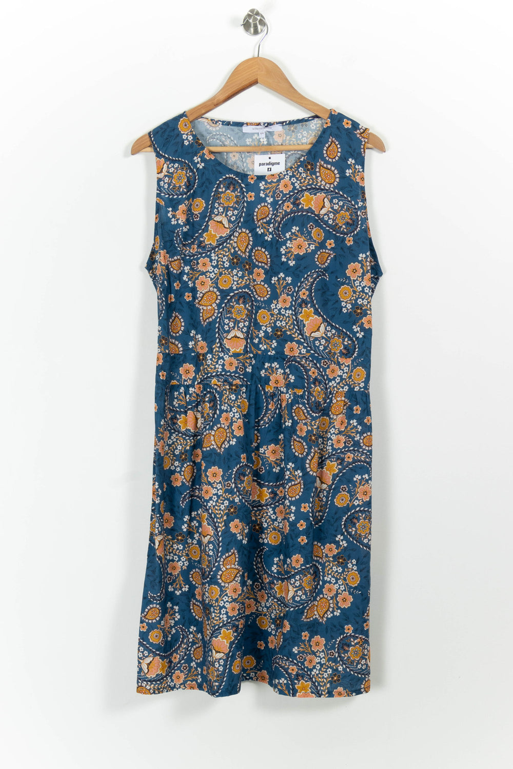 Robe Sans Manches Bleu et Orange - Taille XXL/44 de la marque La Fée Maraboutée | PARAD100590 - Vendu par Paradigme - Image 2