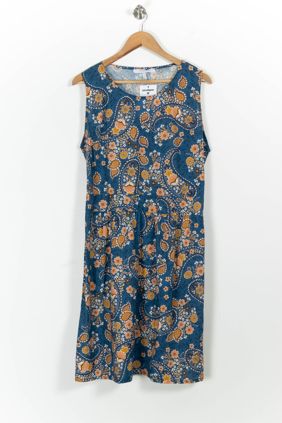 Robe Sans Manches Bleu et Orange - Taille XXL/44 de la marque La Fée Maraboutée | PARAD100590 - Vendu par Paradigme - Image 2