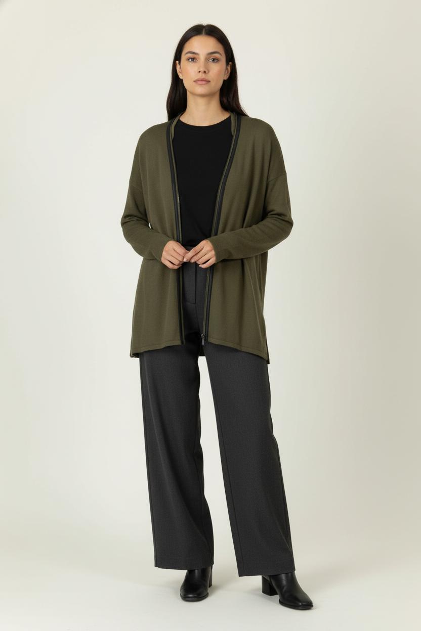 Cardigan Vert - Taille T.U. de la marque IKKS | PARAD100594 - Vendu par Paradigme - Image 1