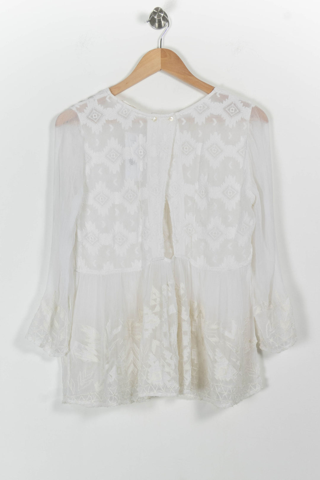 Blouse Blanche - Taille S/36 de la marque ba&sh | PARAD100595 - Vendu par Paradigme - Image 4