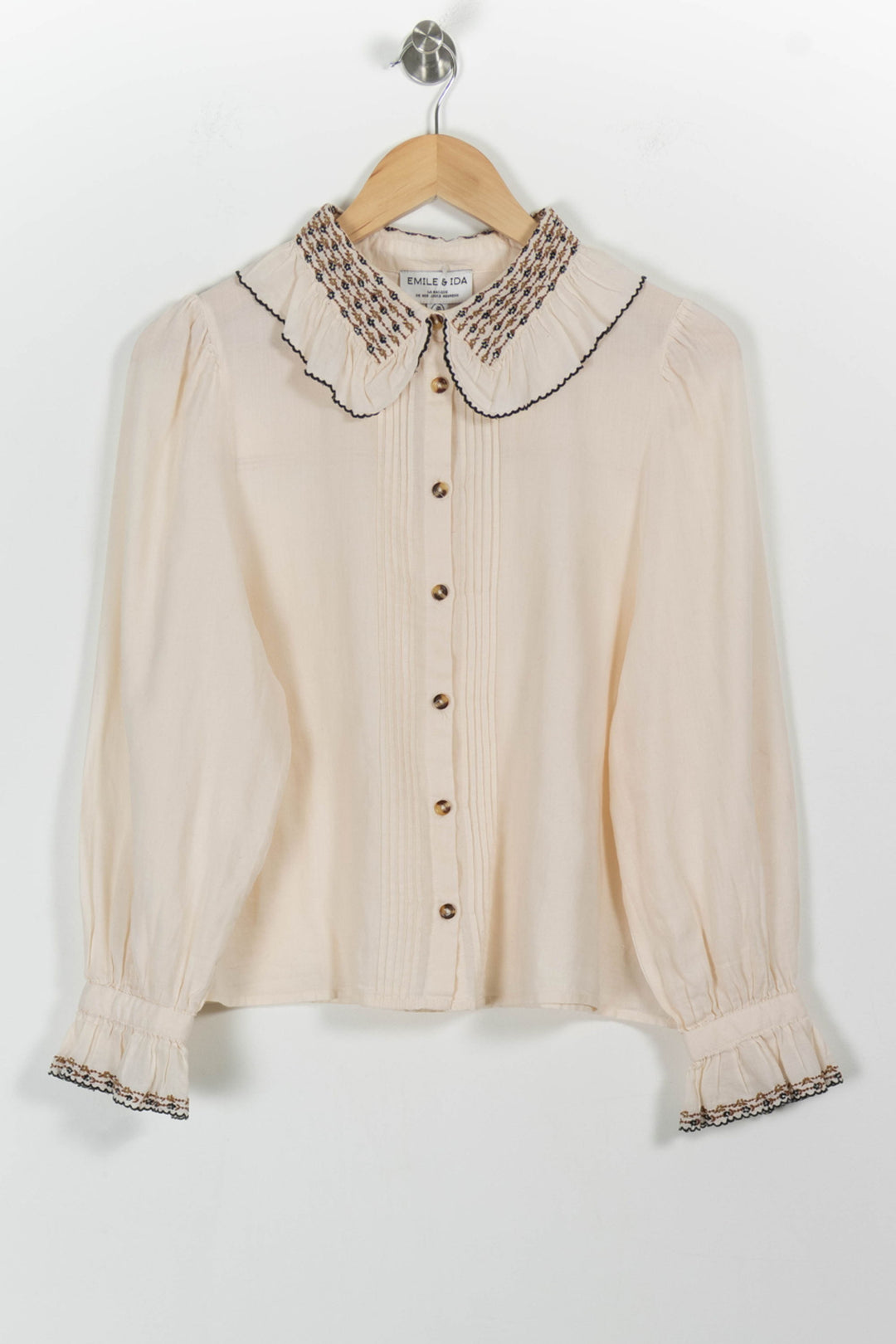 Blouse Beige - Taille M/38 de la marque Emile & Ida | PARAD100598 - Vendu par Paradigme - Image 2