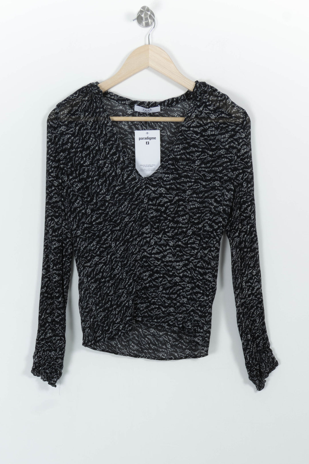 Blouse Noire et Blanche - Taille S/36 de la marque ZAPA | PARAD100608 - Vendu par Paradigme - Image 2