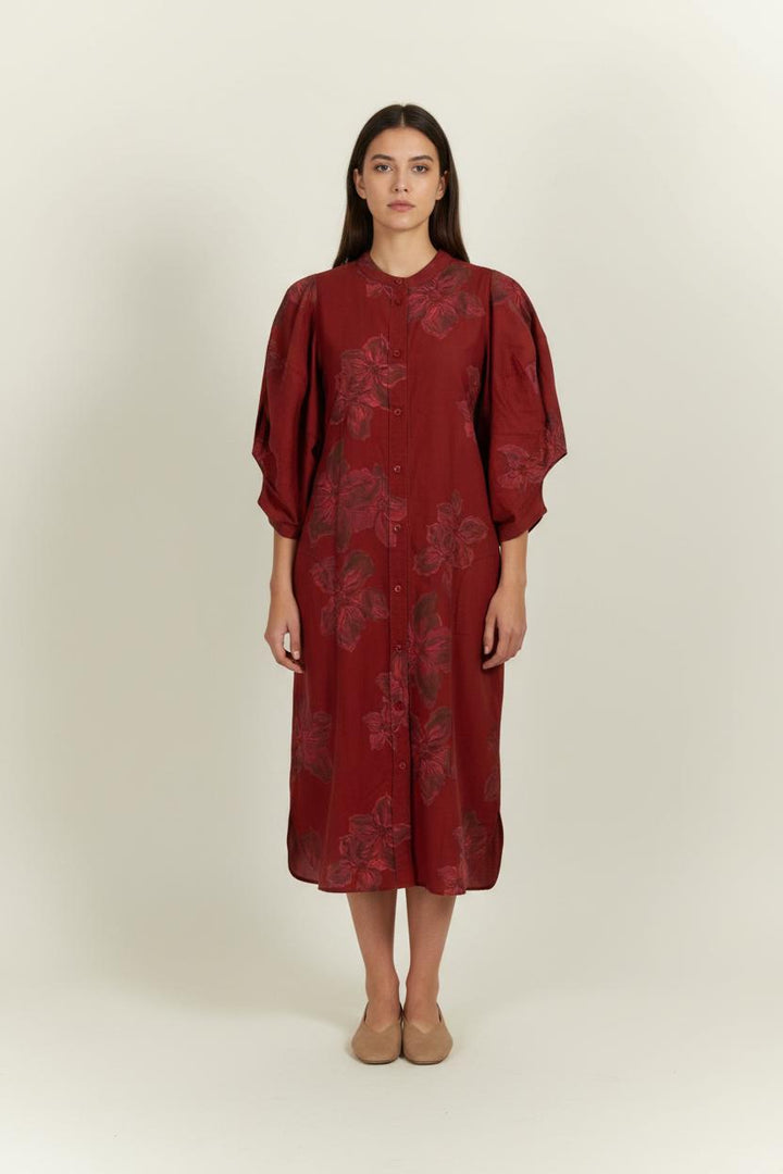 Robe Longue Bordeaux - Taille L/40 de la marque Vanessa Bruno | PARAD100612 - Vendu par Paradigme - Image 1