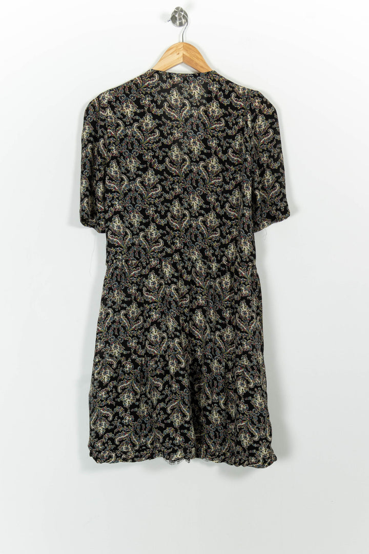 Robe Courte Noire et Beige - Taille M/38 de la marque Sandro | PARAD100614 - Vendu par Paradigme - Image 4