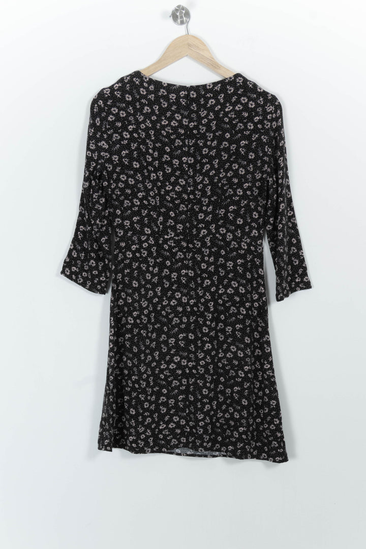 Robe Fleurie Noire - Taille M/38 de la marque Des petits hauts | PARAD100615 - Vendu par Paradigme - Image 4