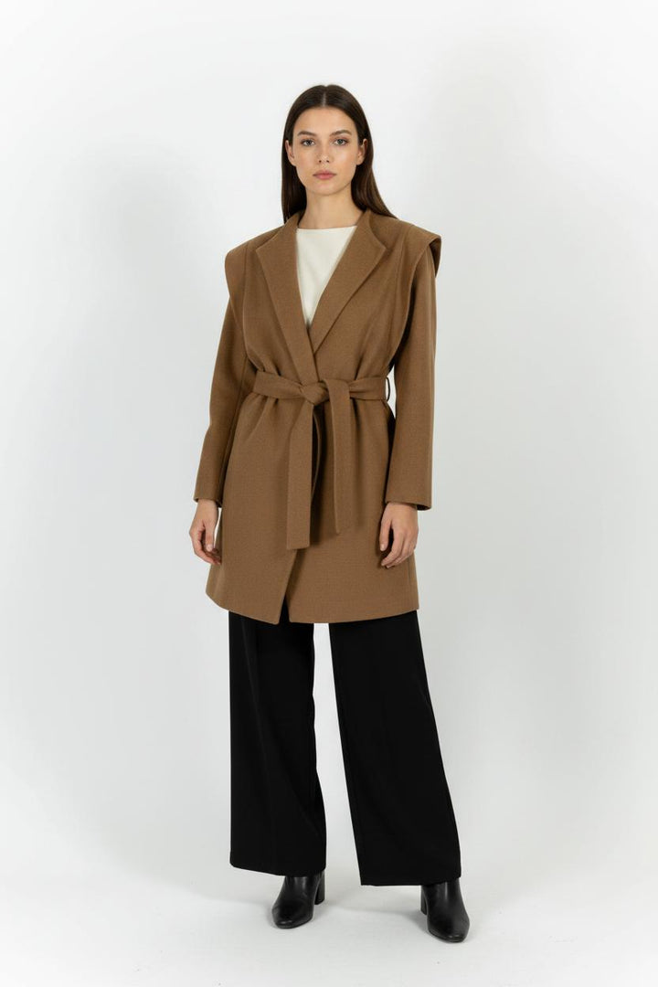 Veste Ceinturée Beige - Taille XS/34 de la marque Rosaé Paris | PARAD100618 - Vendu par Paradigme - Image 1