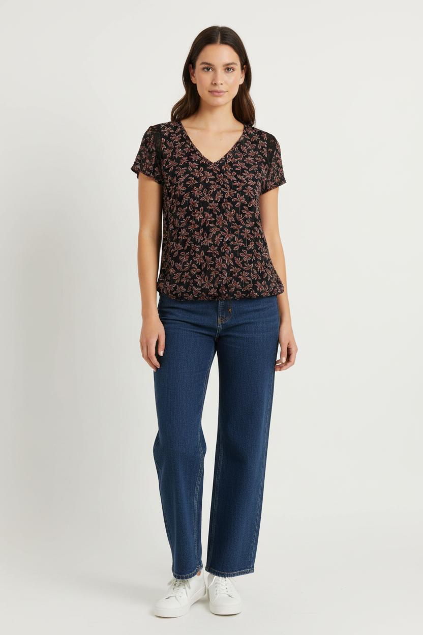 Blouse Noire - Taille S/36 de la marque IKKS | PARAD100620 - Vendu par Paradigme - Image 1