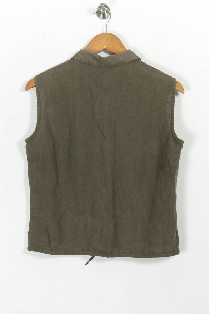 Chemise Sans Manches Verte - Taille L/40 de la marque Caroll | PARAD100625 - Vendu par Paradigme - Image 4