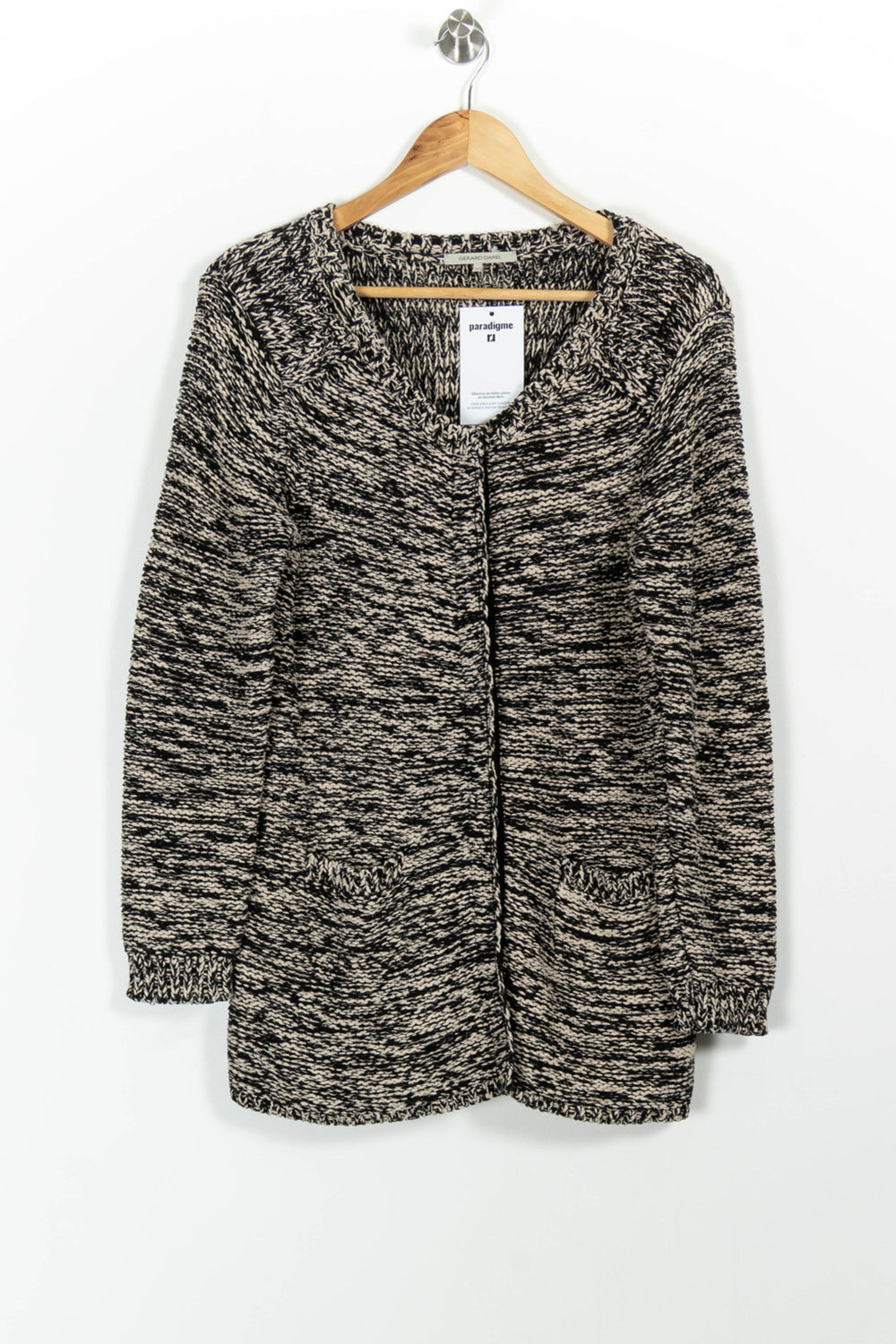 Cardigan Noir et Beige - Taille M/38 de la marque Gerard Darel | PARAD100626 - Vendu par Paradigme - Image 2