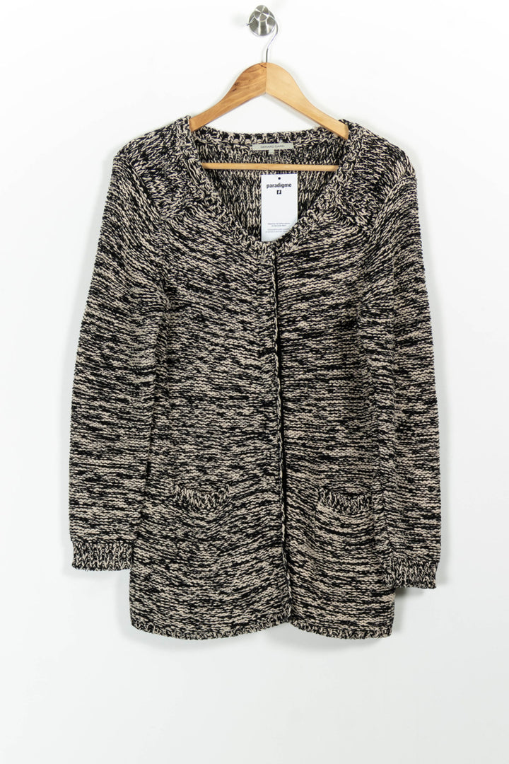Cardigan Noir et Beige - Taille M/38 de la marque Gerard Darel | PARAD100626 - Vendu par Paradigme - Image 2