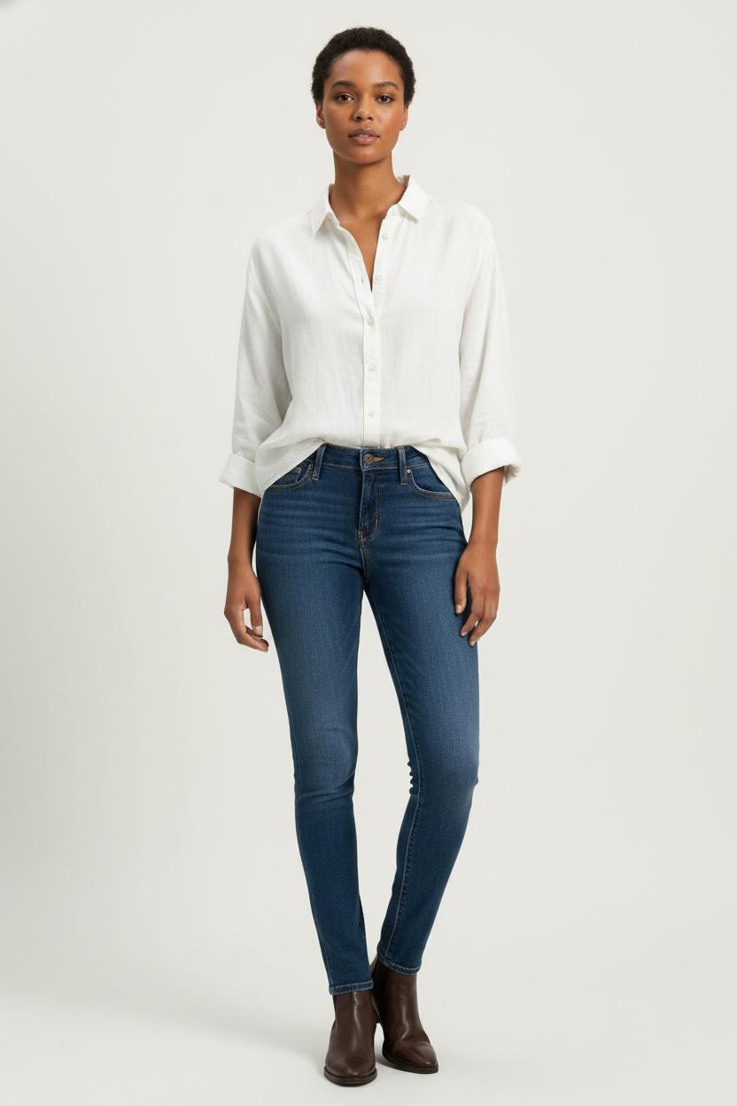Jean Skinny Bleu - Taille S/36 de la marque Levi's | PARAD100628 - Vendu par Paradigme - Image 1