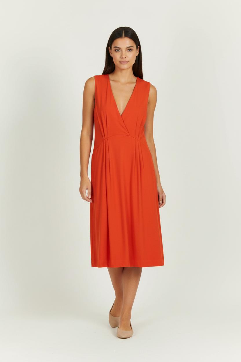 Robe Midi Orange - Taille M/38 de la marque Bérénice | PARAD100629 - Vendu par Paradigme - Image 1