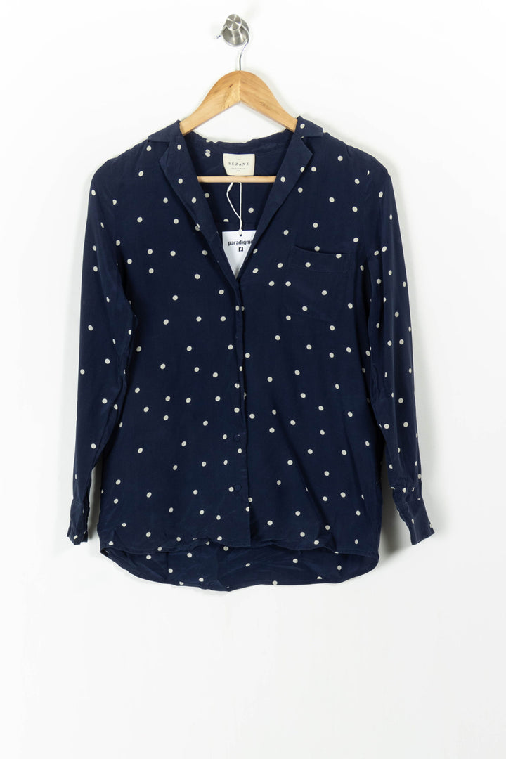Chemise Bleu et Blanche - Taille S/36 de la marque Sézane | PARAD100632 - Vendu par Paradigme - Image 2