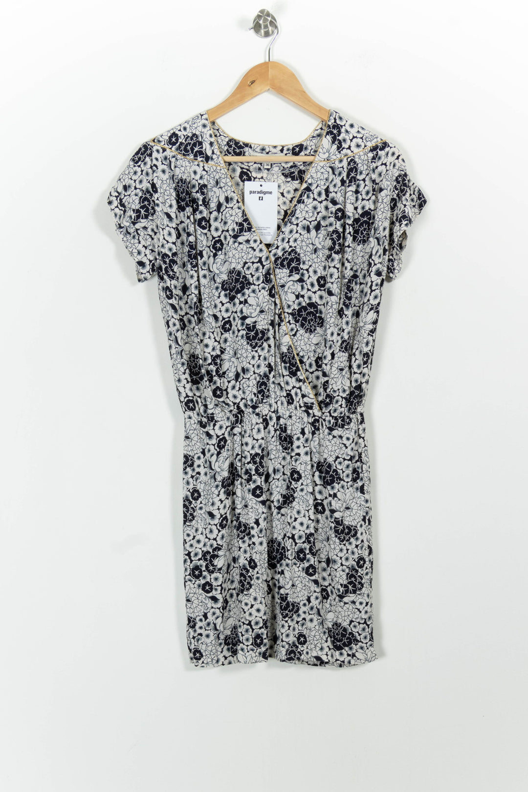 Robe Courte Blanche et Noire - Taille S/36 de la marque La Française | PARAD100633 - Vendu par Paradigme - Image 2