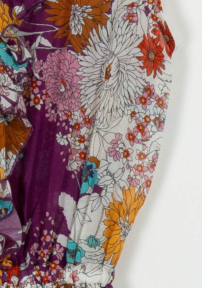 Combishort Violet et Blanc - Taille S/36 de la marque Modetrotter | PARAD100636 - Vendu par Paradigme - Image 3