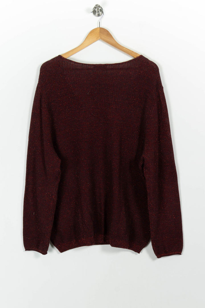 Pull Bordeaux - Taille L/40 de la marque Maison 123 | PARAD100637 - Vendu par Paradigme - Image 4