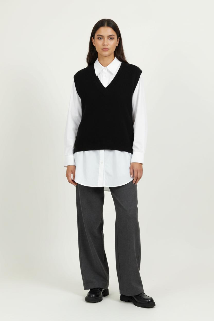 Pull Sans Manches Noir - Taille L/40 de la marque Maison 123 | PARAD100644 - Vendu par Paradigme - Image 1