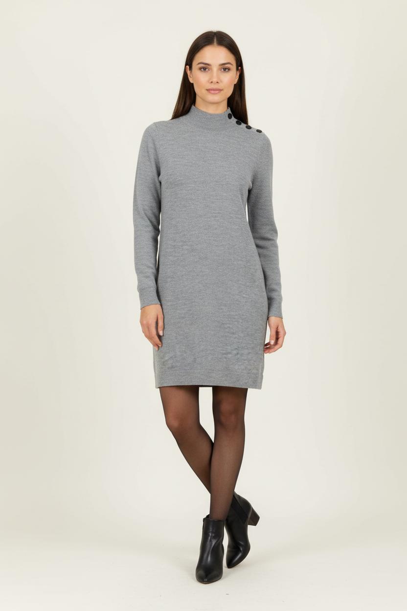 Robe Pull Grise - Taille M/38 de la marque Sézane | PARAD100648 - Vendu par Paradigme - Image 1