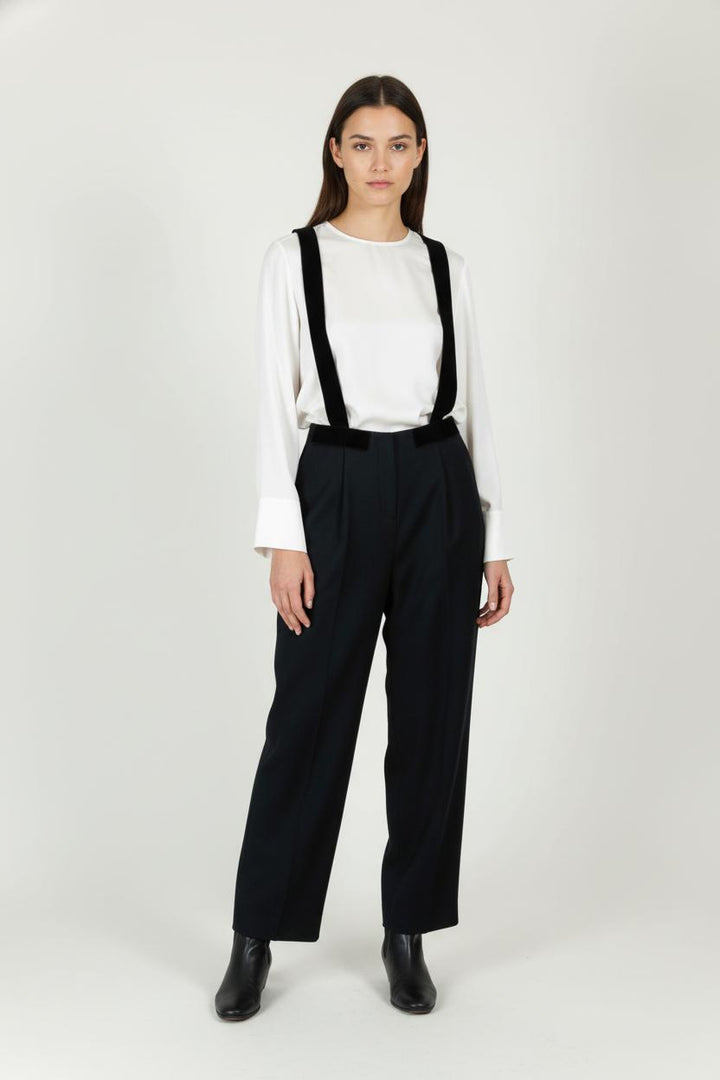 Pantalon À Bretelles Bleu - Taille S/36 de la marque Claudie Pierlot | PARAD100650 - Vendu par Paradigme - Image 1