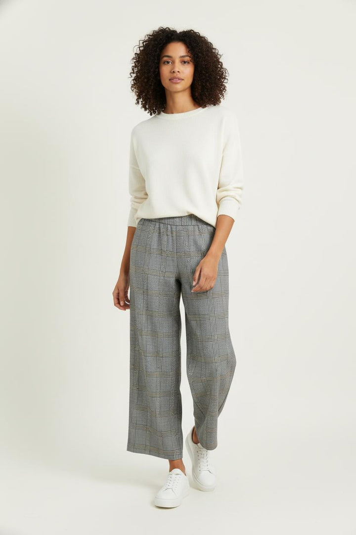 Pantalon Large Gris à Carreaux - Taille M/38 de la marque Maje | PARAD100652 - Vendu par Paradigme - Image 1