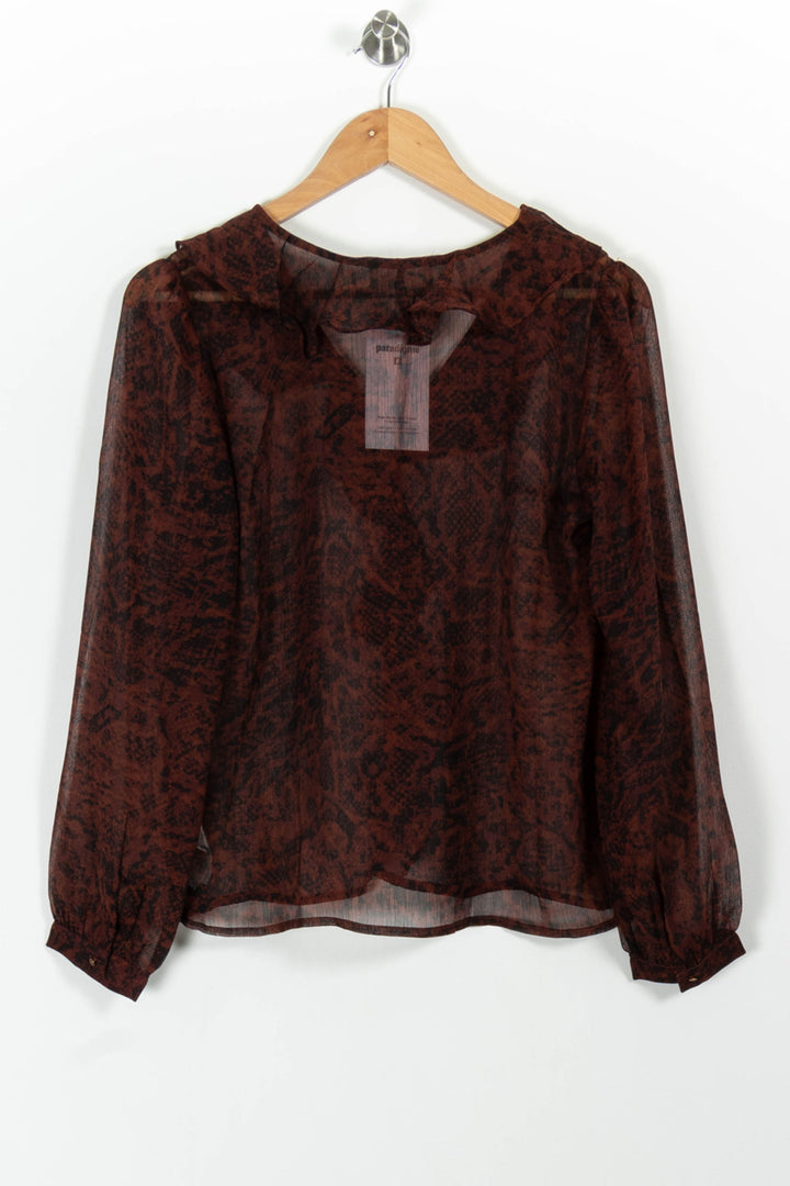 Blouse Bordeaux - Taille S/36 de la marque Grace & Mila | PARAD100654 - Vendu par Paradigme - Image 4
