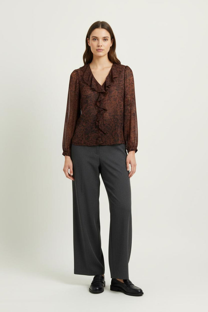 Blouse Bordeaux - Taille S/36 de la marque Grace & Mila | PARAD100654 - Vendu par Paradigme - Image 1