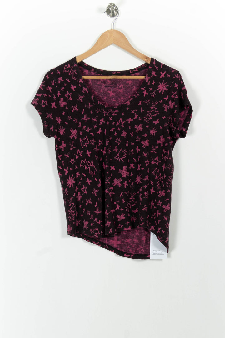 Tee-shirt Noir et Rose - Taille S/36 de la marque Zadig&Voltaire | PARAD100655 - Vendu par Paradigme - Image 2