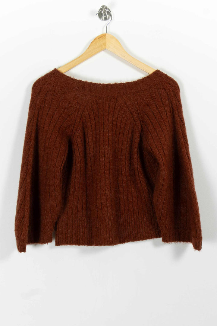 Cardigan Marron - Taille S/36 de la marque La Fée Maraboutée | PARAD100667 - Vendu par Paradigme - Image 4