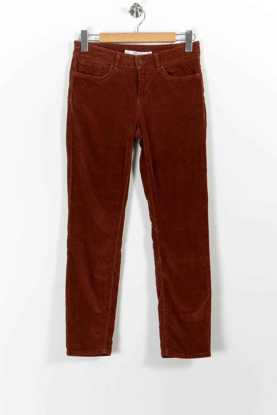 Pantalon Velours Marron - Taille M/38 de la marque Sud express | PARAD100670 - Vendu par Paradigme - Image 2