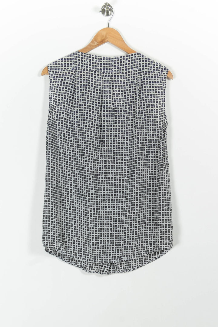Blouse Sans Manches Noire et Blanche - Taille M/38 de la marque Weekend Max Mara | PARAD100676 - Vendu par Paradigme - Image 4