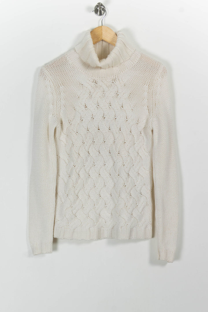 Pull Col Roulé Blanc - Taille S/36 de la marque Maison 123 | PARAD100679 - Vendu par Paradigme - Image 2