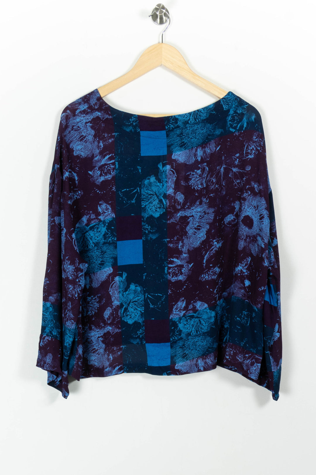 Blouse Bordeaux et Bleue - Taille M/38 de la marque La Fée Maraboutée | PARAD100686 - Vendu par Paradigme - Image 4