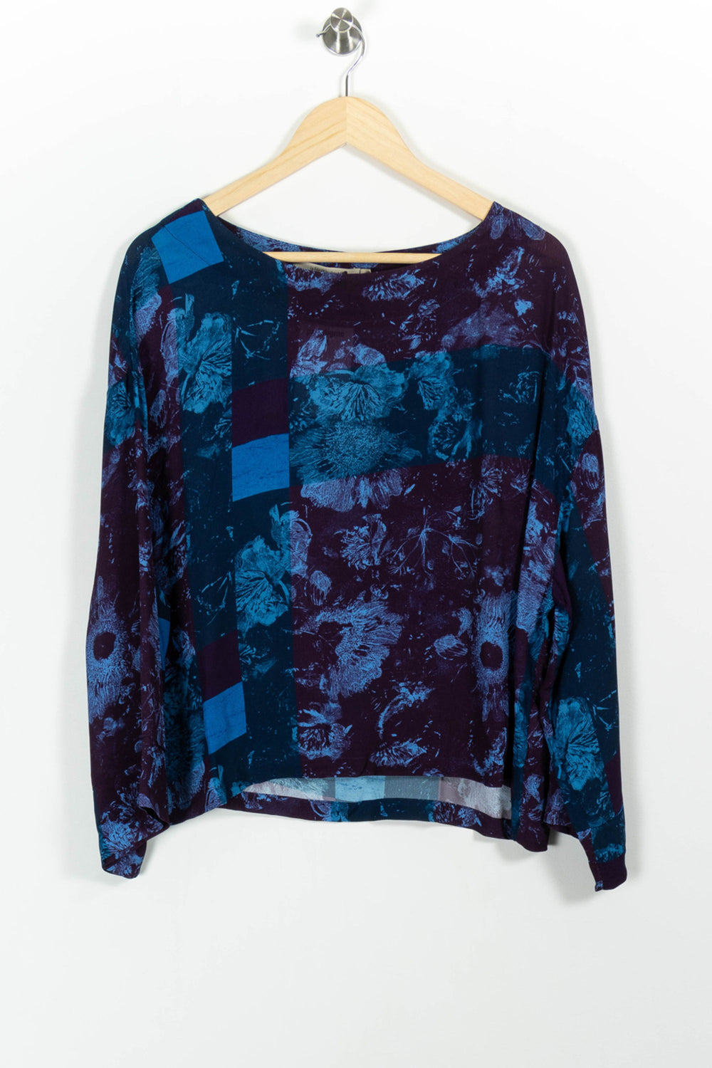 Blouse Bordeaux et Bleue - Taille M/38 de la marque La Fée Maraboutée | PARAD100686 - Vendu par Paradigme - Image 2