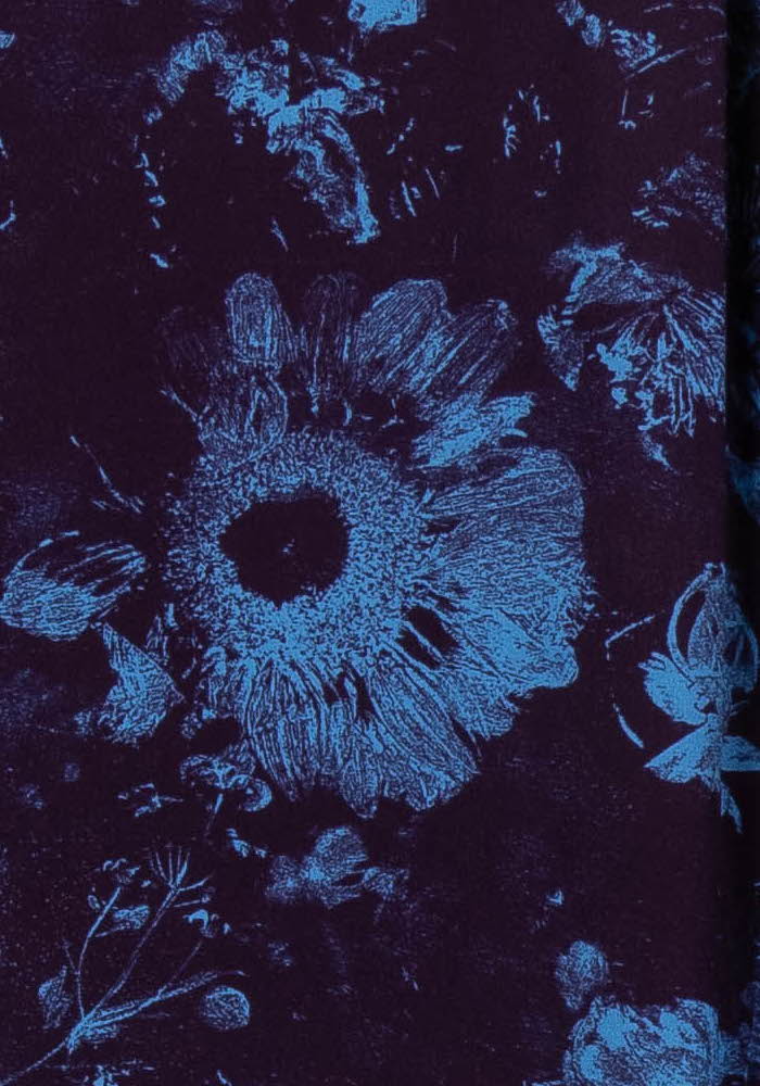Jupe Longue Bordeaux et Bleue - Taille L/40 de la marque La Fée Maraboutée | PARAD100687 - Vendu par Paradigme - Image 3