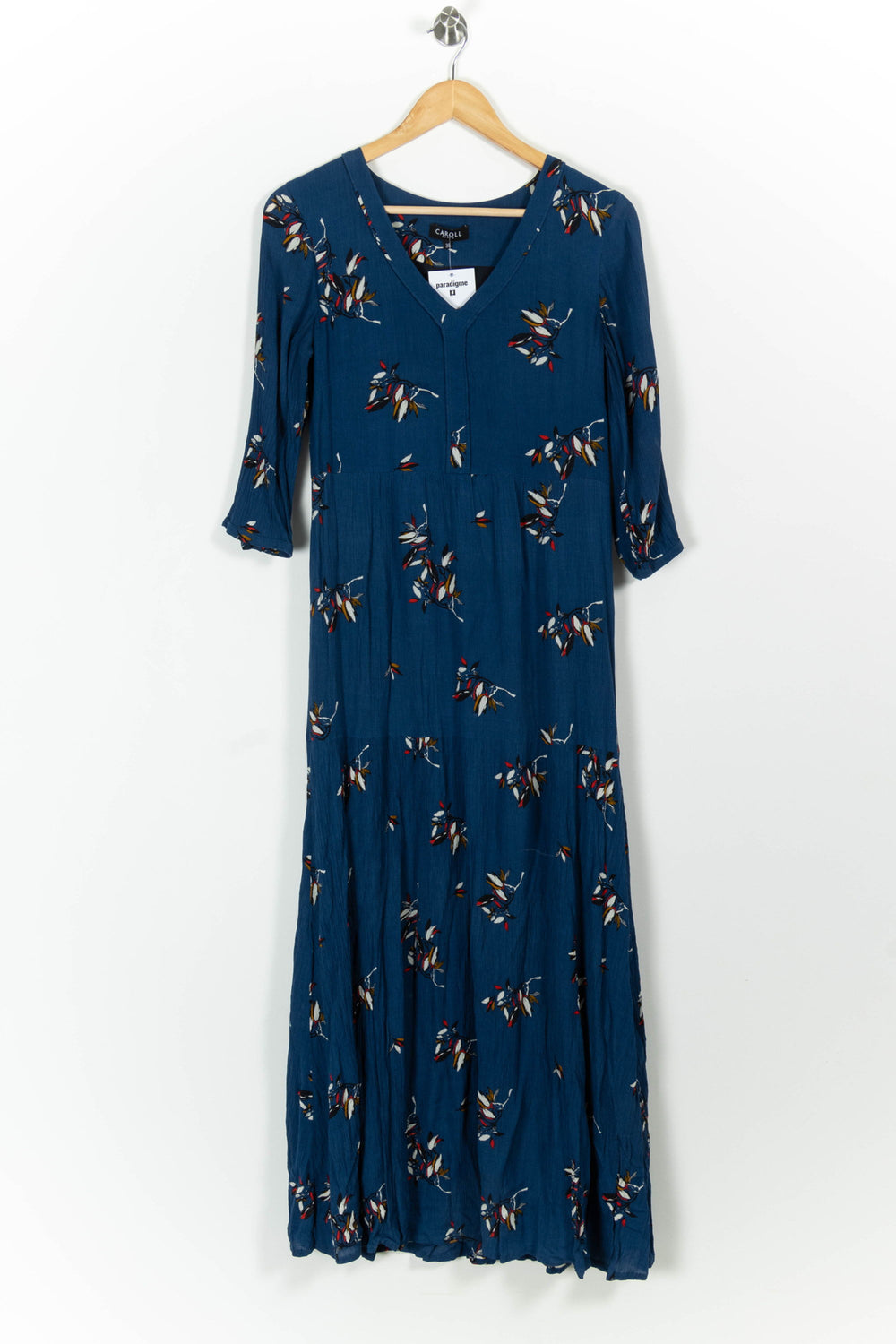 Robe Longue Bleue - Taille M/38 de la marque Caroll | PARAD100690 - Vendu par Paradigme - Image 2