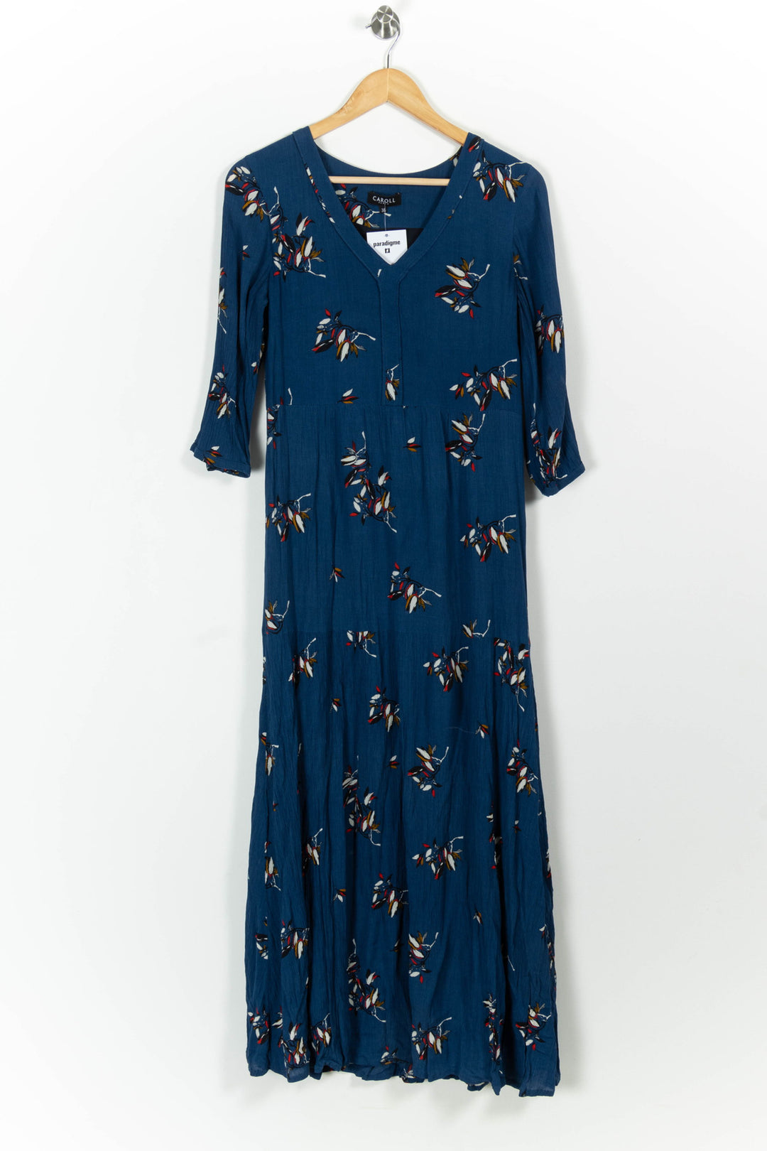 Robe Longue Bleue - Taille M/38 de la marque Caroll | PARAD100690 - Vendu par Paradigme - Image 2