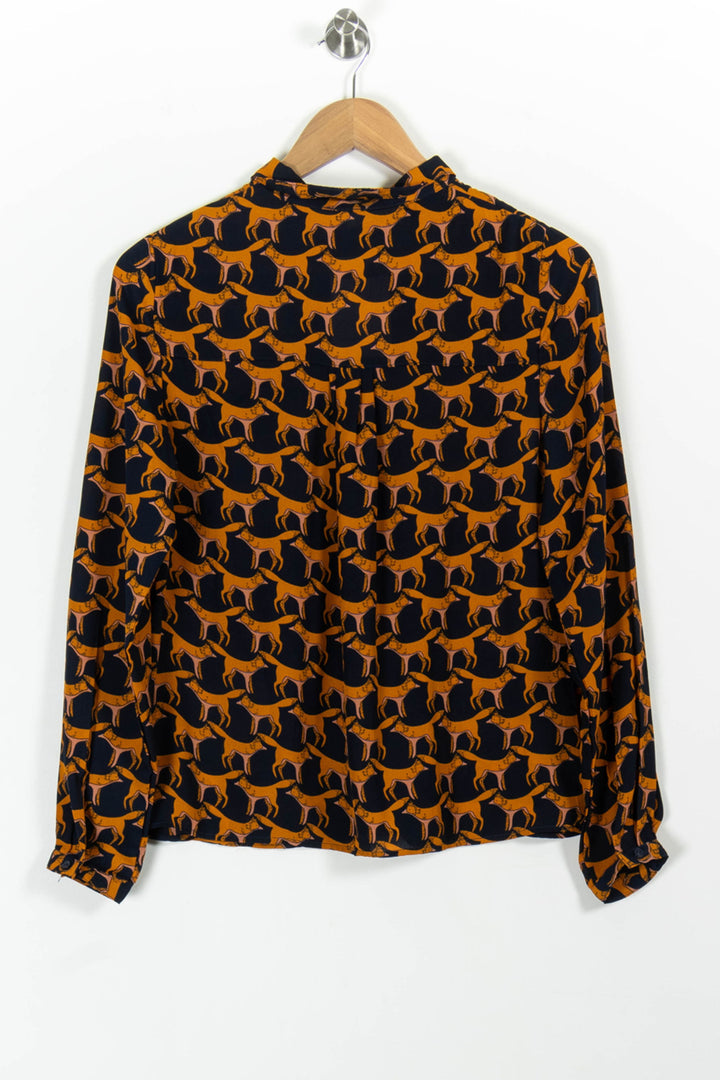 Chemise Noire et Orange - Taille M/38 de la marque La Redoute Collections | PARAD100691 - Vendu par Paradigme - Image 4