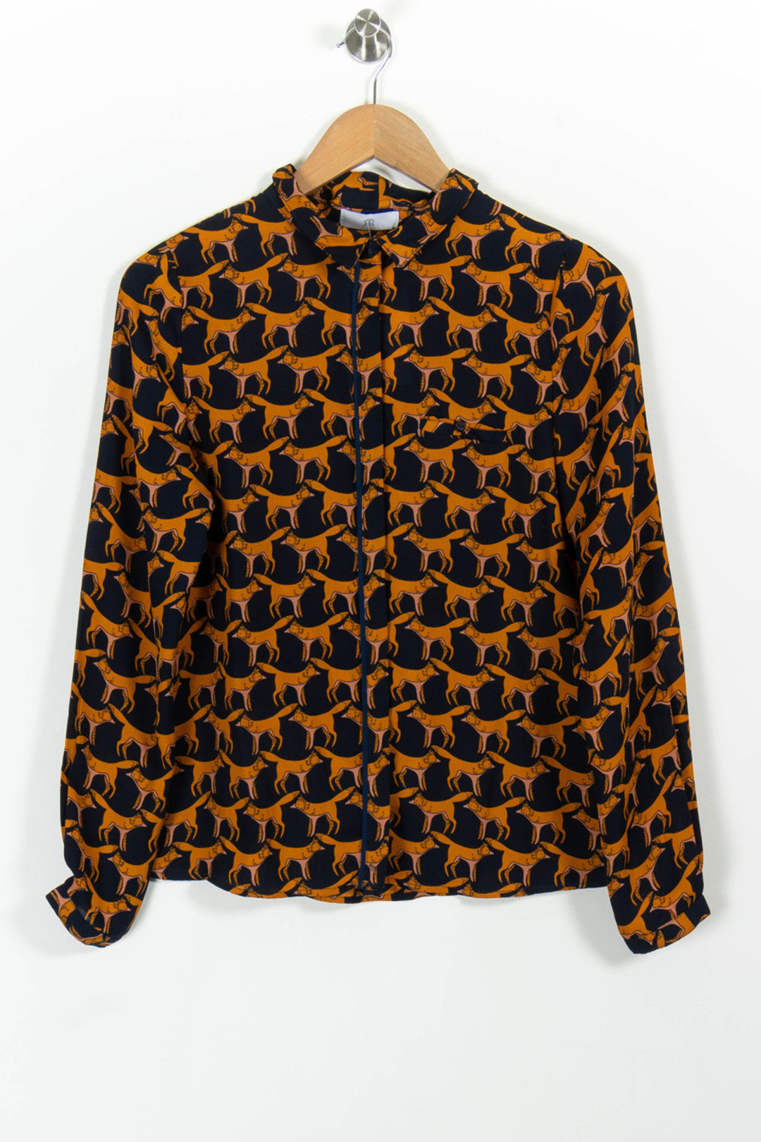 Chemise Noire et Orange - Taille M/38 de la marque La Redoute Collections | PARAD100691 - Vendu par Paradigme - Image 2