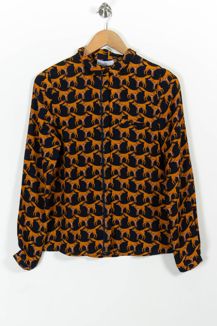 Chemise Noire et Orange - Taille M/38 de la marque La Redoute Collections | PARAD100691 - Vendu par Paradigme - Image 2