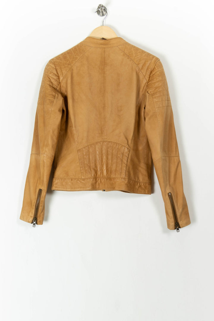 Blouson Cuir Beige - Taille M/38 de la marque IKKS | PARAD100696 - Vendu par Paradigme - Image 4