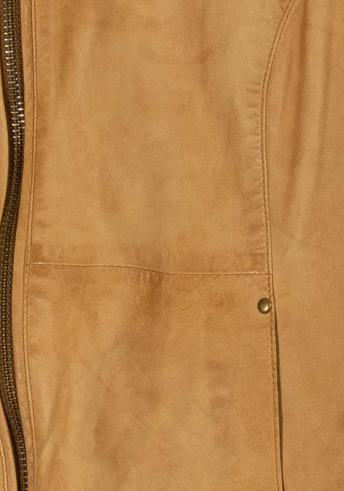 Blouson Cuir Beige - Taille M/38 de la marque IKKS | PARAD100696 - Vendu par Paradigme - Image 3