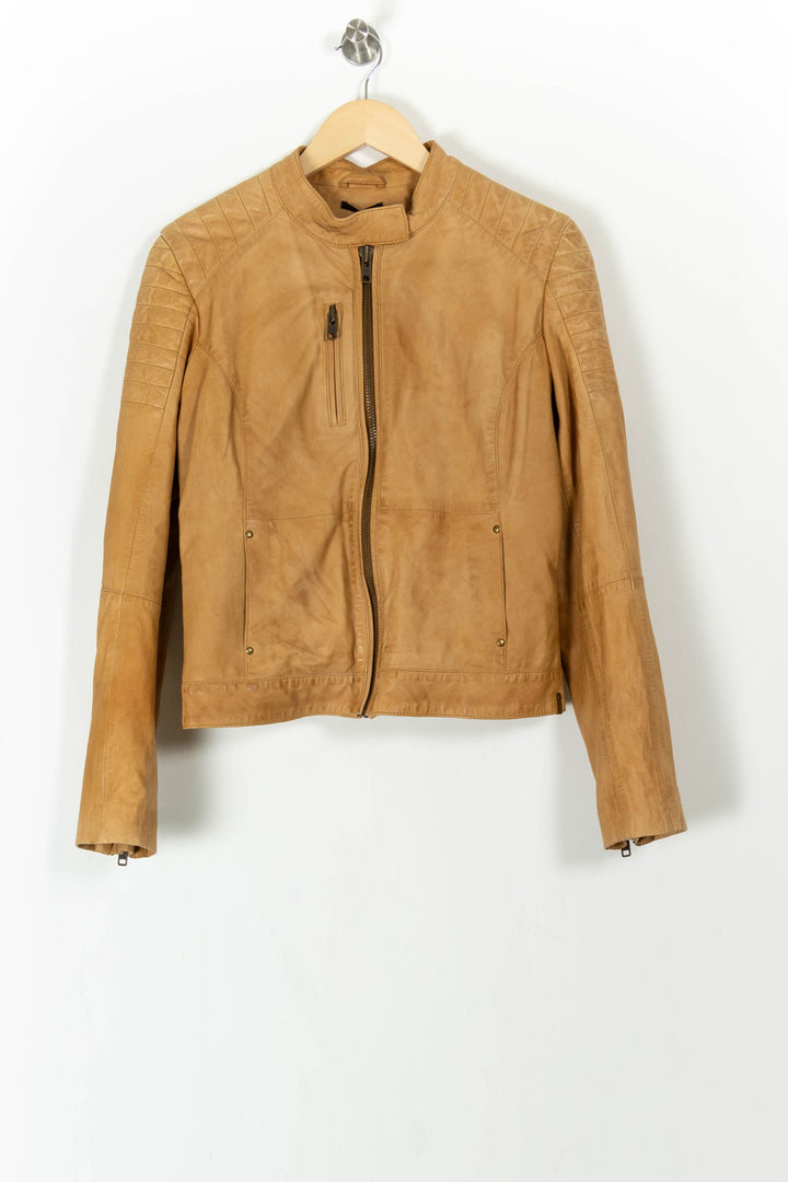 Blouson Cuir Beige - Taille M/38 de la marque IKKS | PARAD100696 - Vendu par Paradigme - Image 2