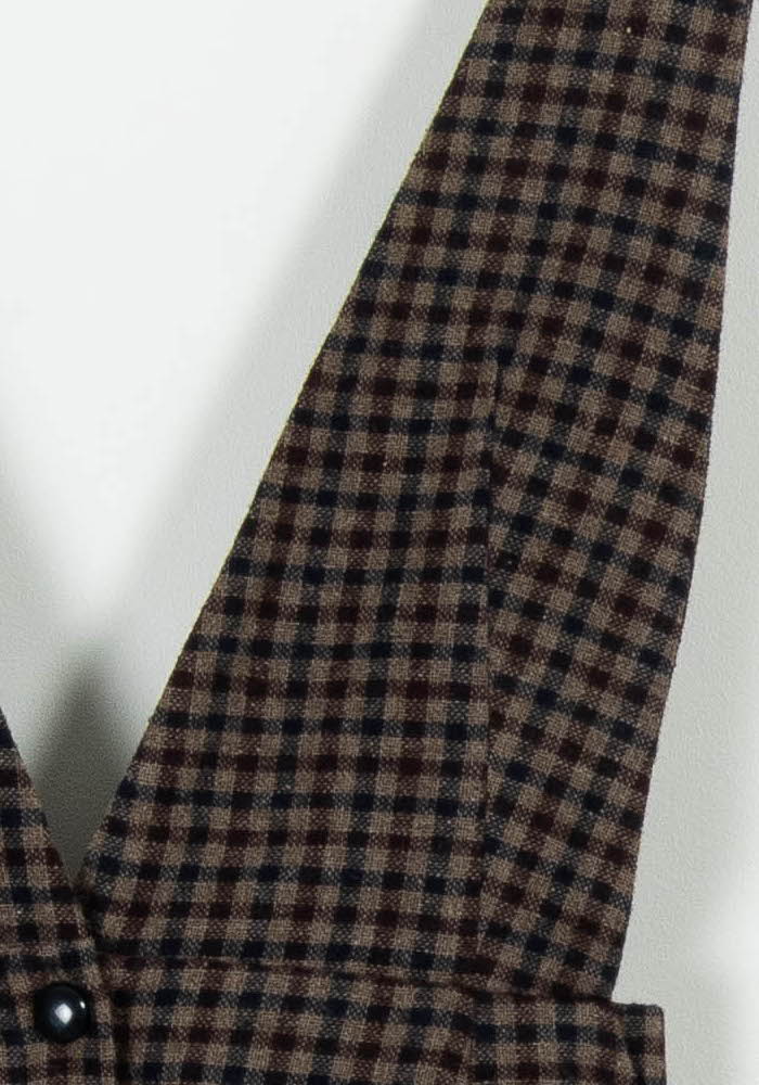 Robe Chasuble Marron et Noir - Taille XS/34 de la marque Des petits hauts | PARAD100699 - Vendu par Paradigme - Image 3