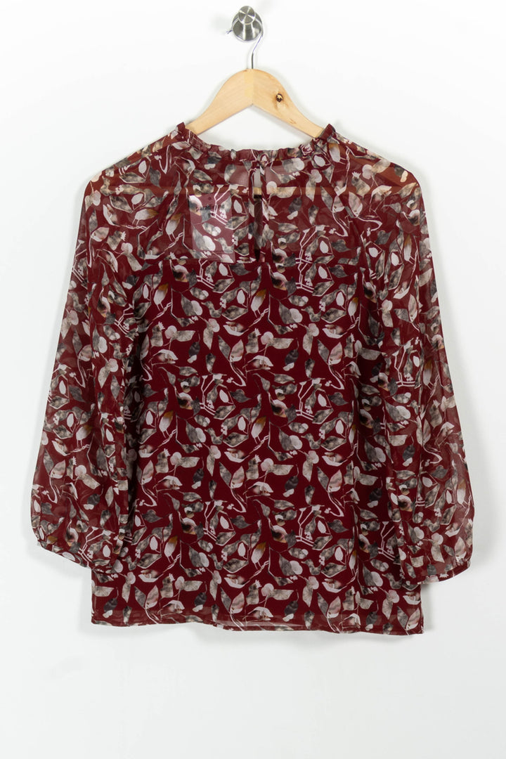 Blouse Bordeau et Blanc - Taille S/36 de la marque One Step | PARAD100701 - Vendu par Paradigme - Image 4