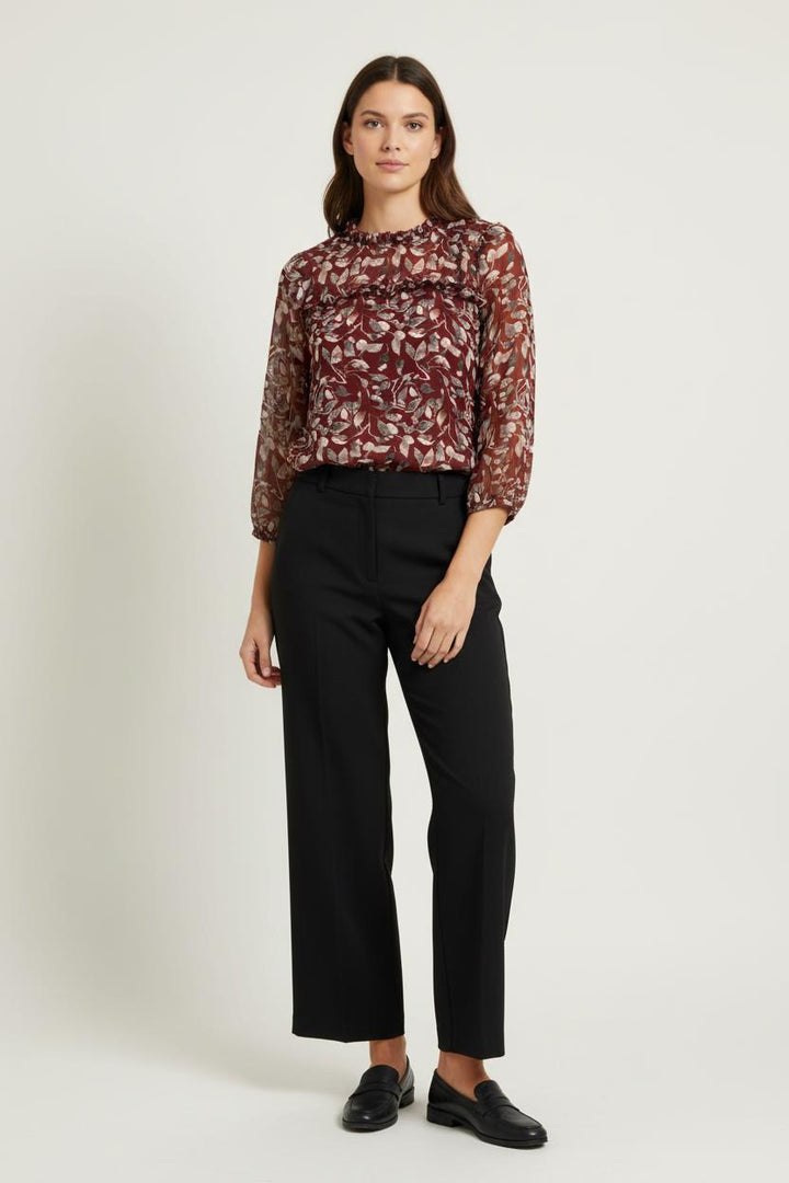 Blouse Bordeau et Blanc - Taille S/36 de la marque One Step | PARAD100701 - Vendu par Paradigme - Image 1