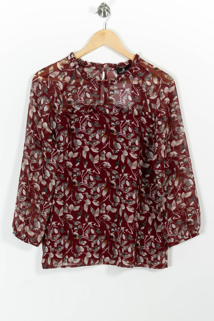 Blouse Bordeau et Blanc - Taille S/36 de la marque One Step | PARAD100701 - Vendu par Paradigme - Image 2